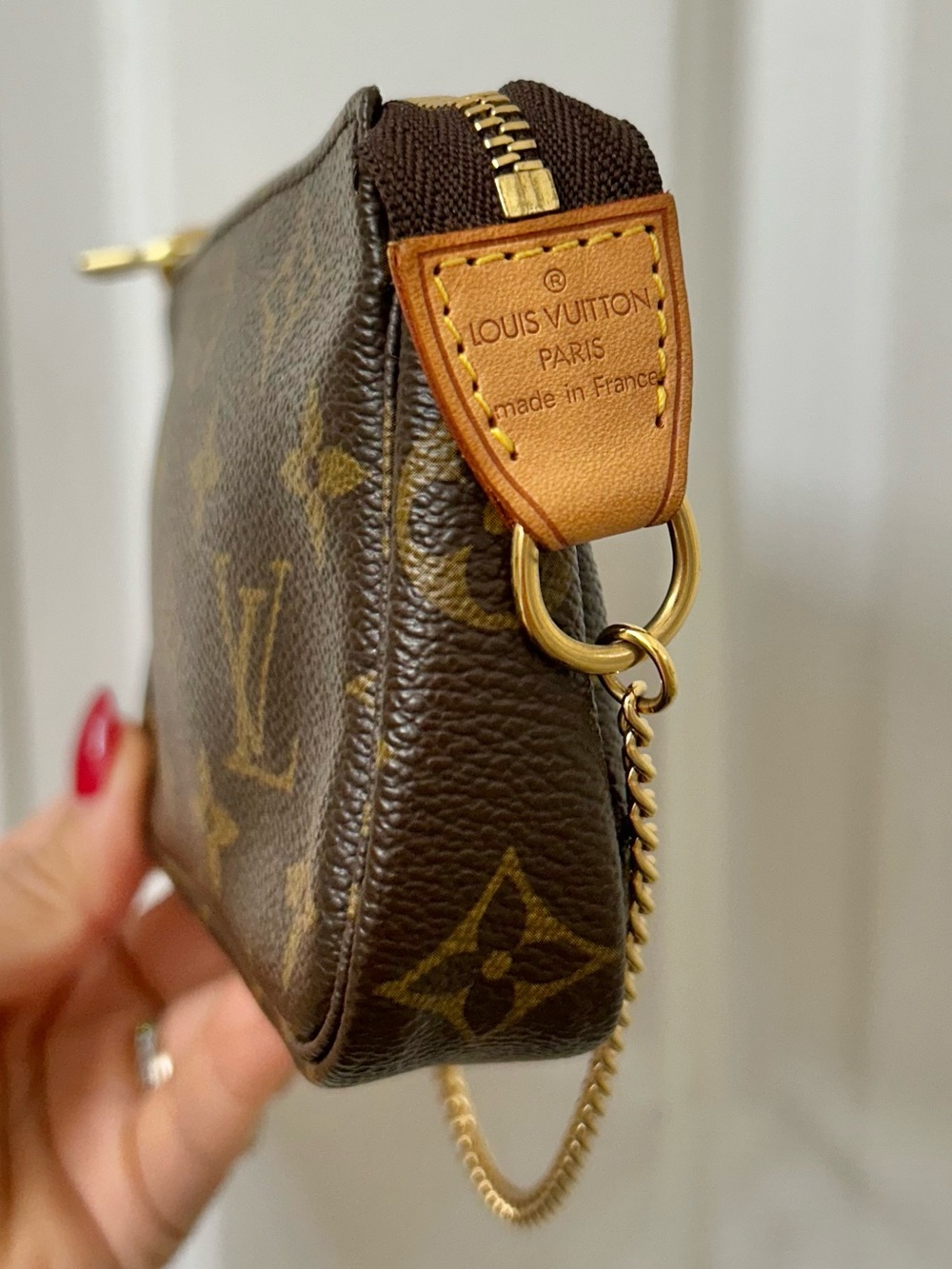 Louis Vuitton Monogram Canvas Mini Pochette in Brown and Gold - Picture 2 of 9